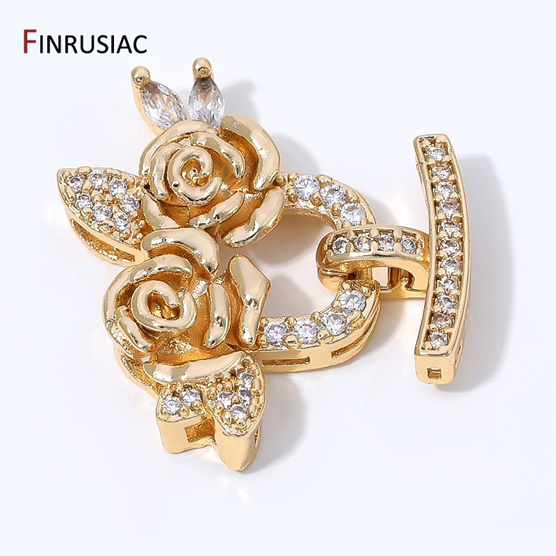 14K Gold Plated Brass Zircon F - Flower Supplies recension och pris