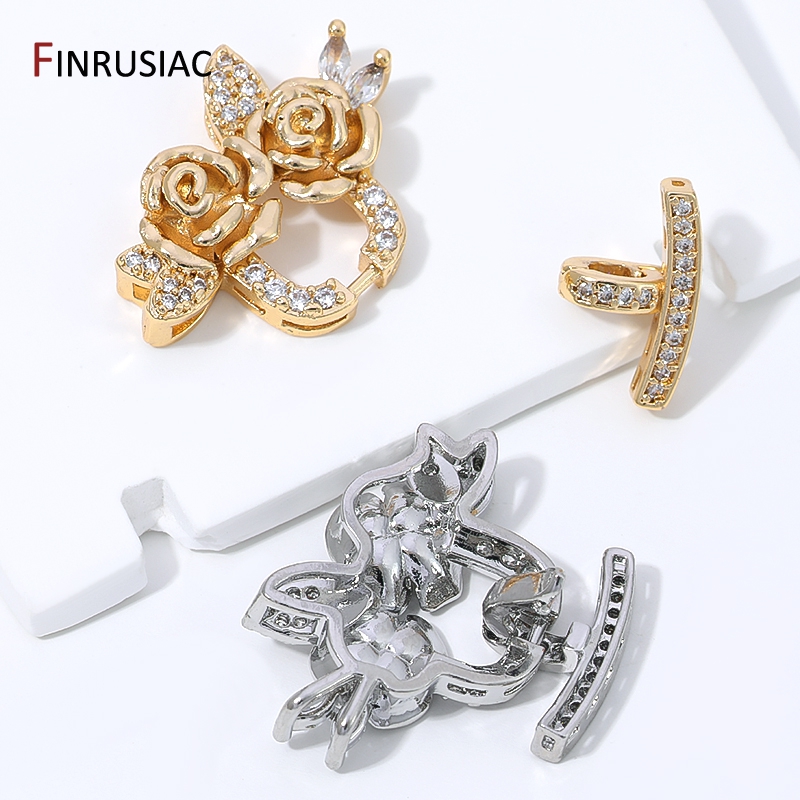 14K Gold Plated Brass Zircon F - Flower Supplies recension och pris
