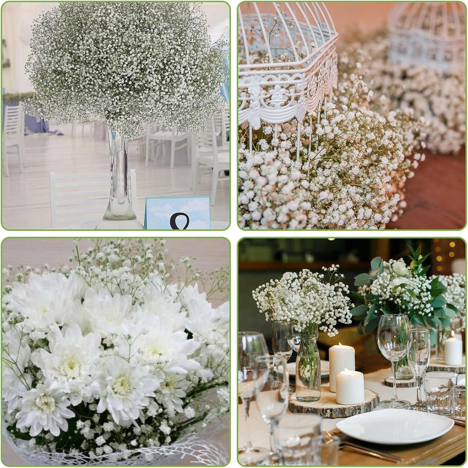 20/50pcs Artificial Plastic Fl - Baby Breath Dried recension och pris