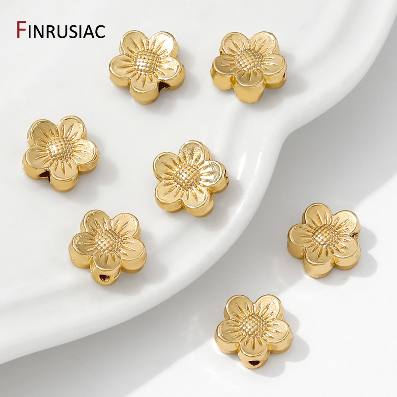 14K Gold Plated Brass Flower S - Flower Supplies recension och pris