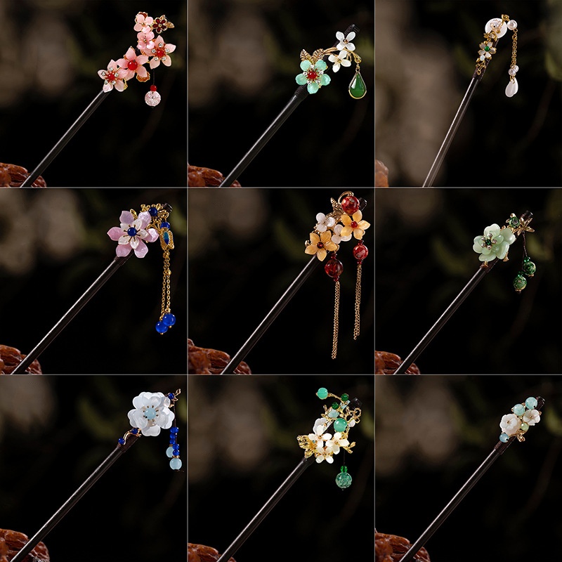 1Pc Wooden Hairpin Headdress f - Florist Supplies recension och pris