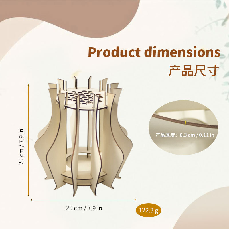 Wooden Puzzle Vase For Bouquet - Florist Supply Vases recension och pris