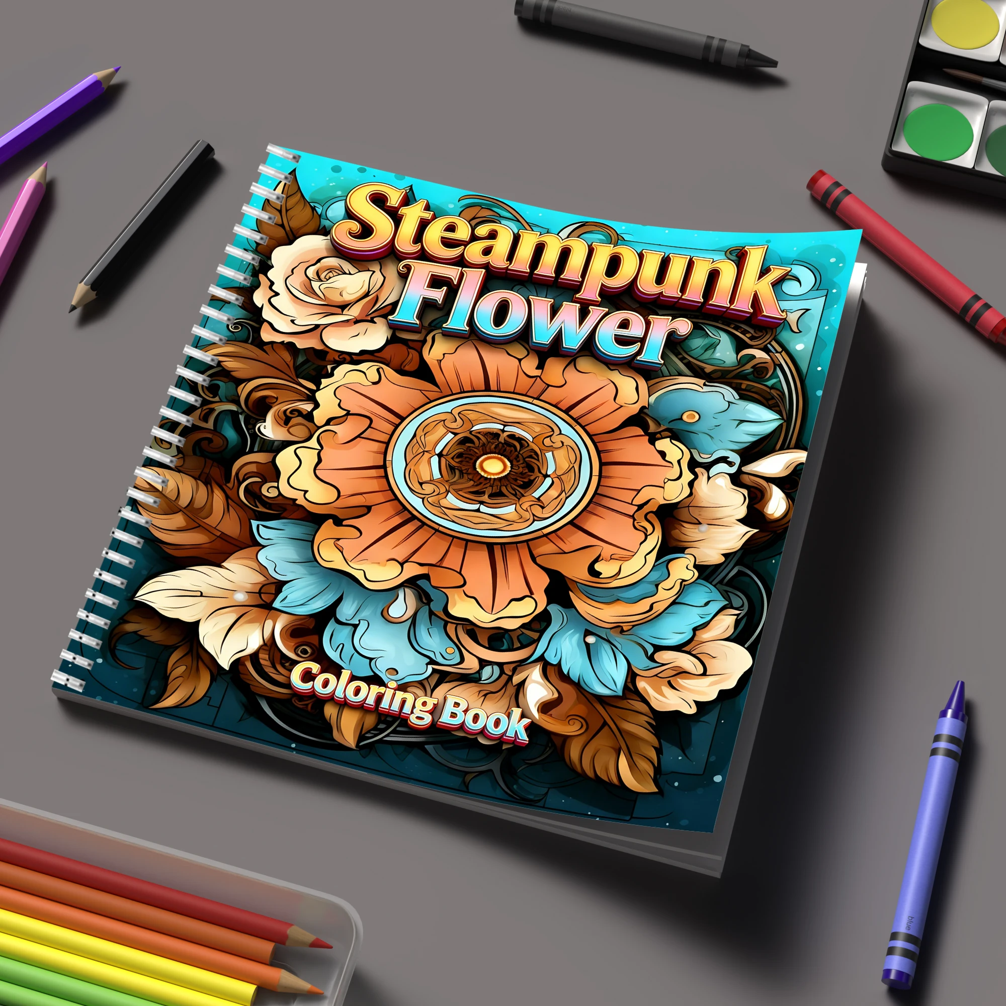 Coloring Book Steampunk Flower - Flower Supplies recension och pris