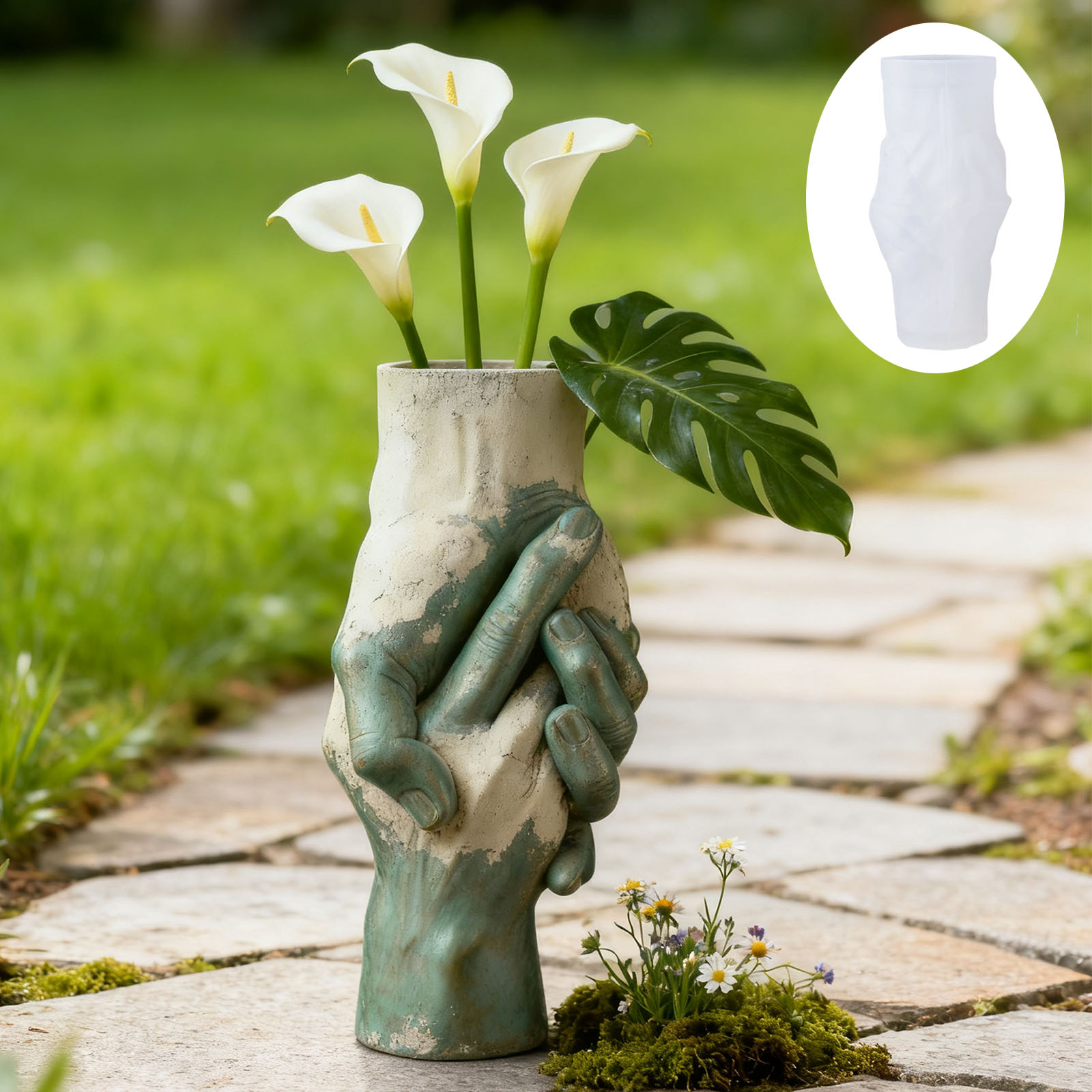 Artistic Hand-in-Hand Vase Sil - Florist Supply Vases recension och pris
