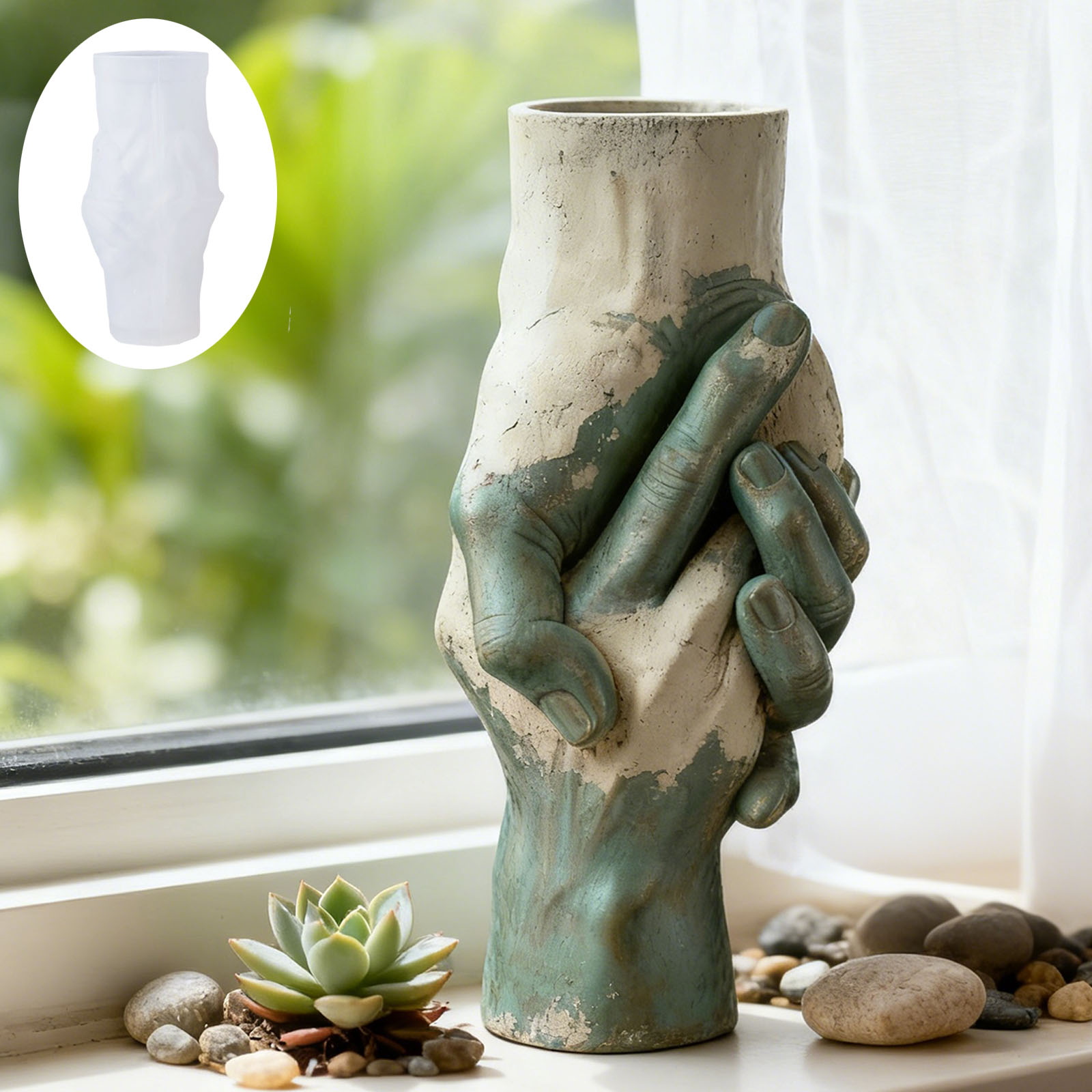 Artistic Hand-in-Hand Vase Sil - Florist Supply Vases recension och pris