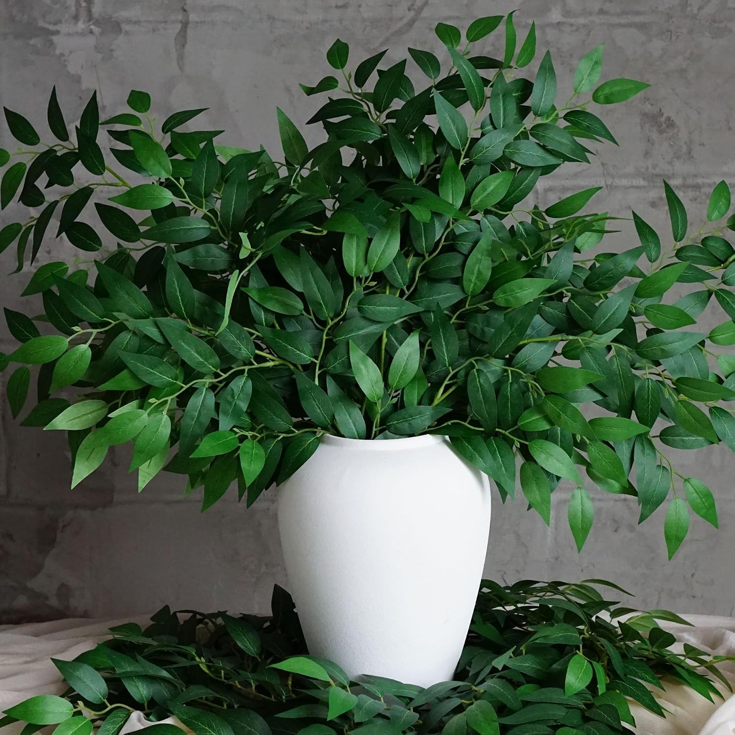 130Pcs 68CM Artificial Italian - Ruscus Stem Faux recension och pris