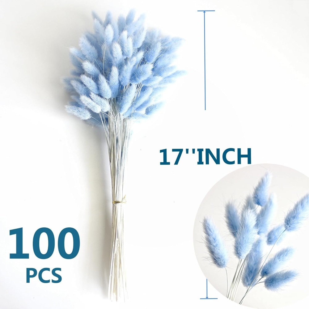 100PCS Blue Hare's-tail Grass  - Florist Supply Vases recension och pris